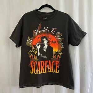 Vintage Inspired Dark Gray Scarface Graphic Tee Mens Size Large